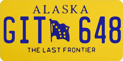 AK license plate GIT648