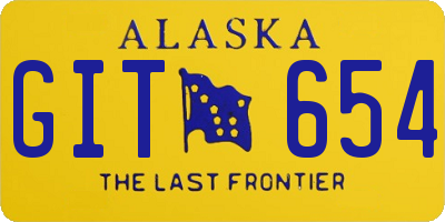 AK license plate GIT654