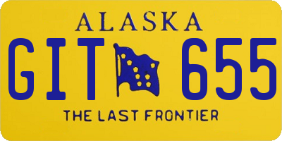 AK license plate GIT655