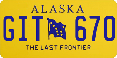 AK license plate GIT670