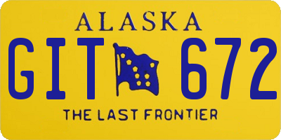 AK license plate GIT672