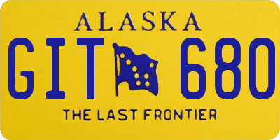 AK license plate GIT680