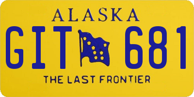 AK license plate GIT681