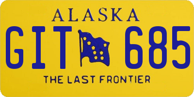 AK license plate GIT685