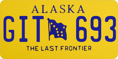 AK license plate GIT693