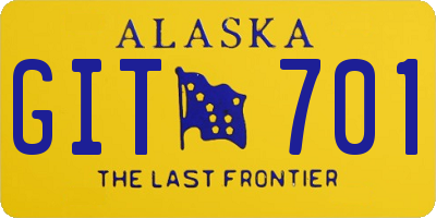 AK license plate GIT701