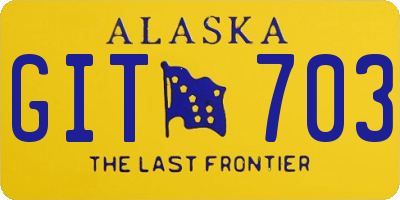 AK license plate GIT703