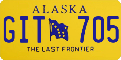 AK license plate GIT705