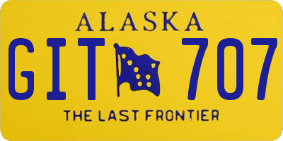 AK license plate GIT707