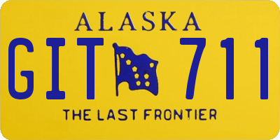 AK license plate GIT711