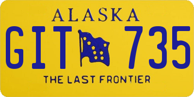 AK license plate GIT735
