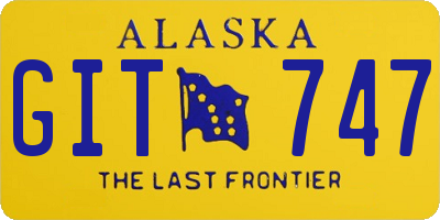 AK license plate GIT747