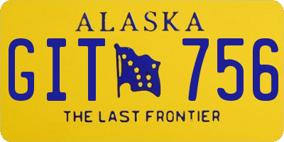 AK license plate GIT756