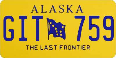AK license plate GIT759