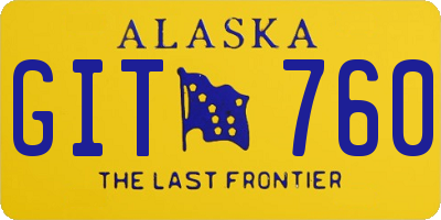 AK license plate GIT760