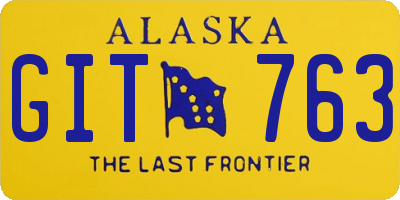 AK license plate GIT763