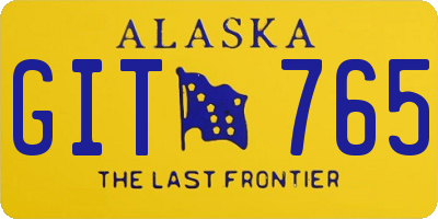 AK license plate GIT765