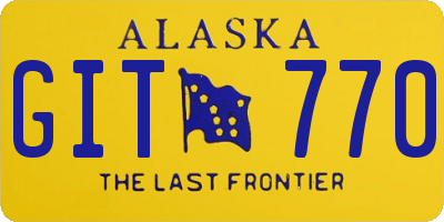 AK license plate GIT770