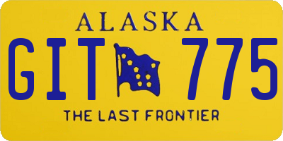 AK license plate GIT775