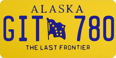 AK license plate GIT780