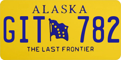AK license plate GIT782