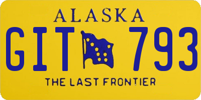 AK license plate GIT793