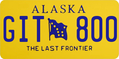 AK license plate GIT800