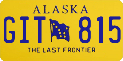 AK license plate GIT815