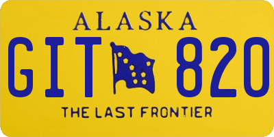 AK license plate GIT820