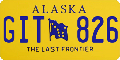 AK license plate GIT826
