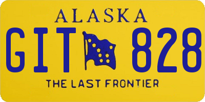 AK license plate GIT828