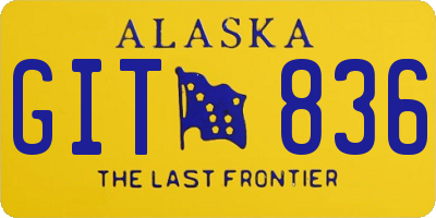 AK license plate GIT836
