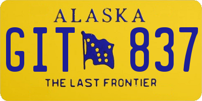 AK license plate GIT837