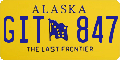 AK license plate GIT847