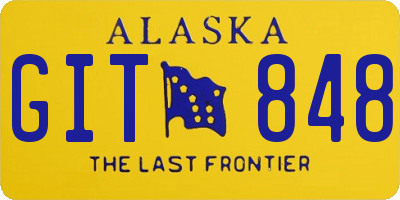 AK license plate GIT848
