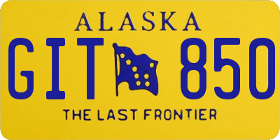 AK license plate GIT850
