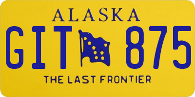 AK license plate GIT875