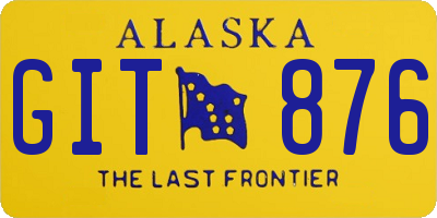 AK license plate GIT876