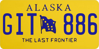 AK license plate GIT886