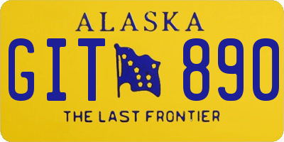 AK license plate GIT890