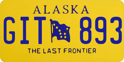AK license plate GIT893