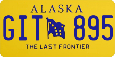 AK license plate GIT895