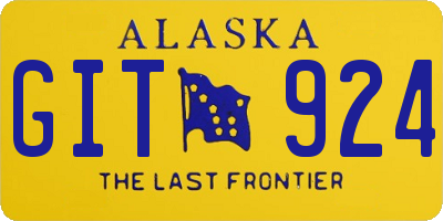 AK license plate GIT924