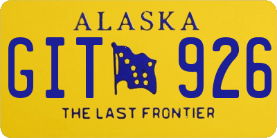 AK license plate GIT926