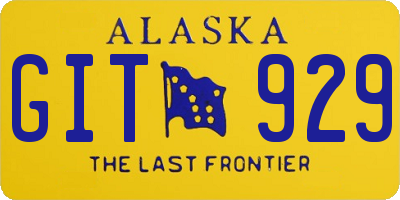 AK license plate GIT929