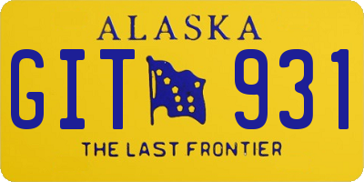 AK license plate GIT931