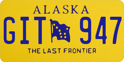 AK license plate GIT947