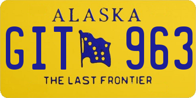 AK license plate GIT963