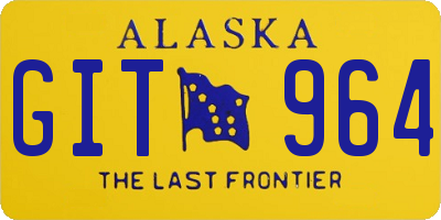 AK license plate GIT964