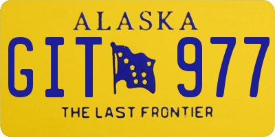 AK license plate GIT977